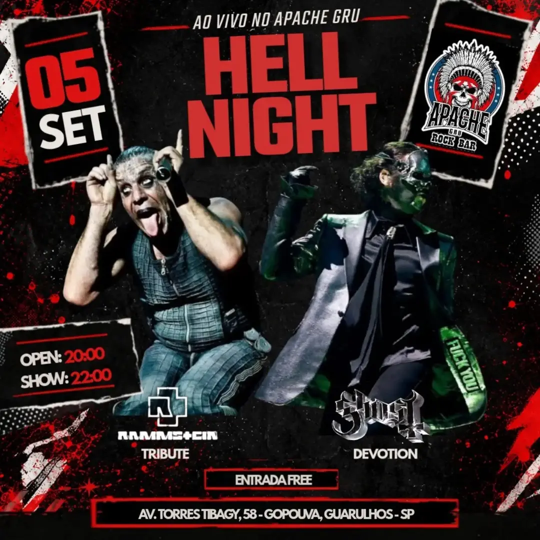 Flyer de Devotion e Koverstein Rammstein Tributo