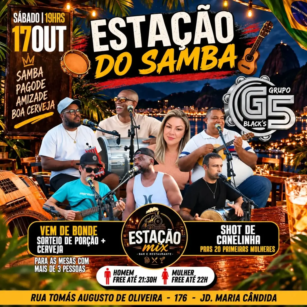 Flyer de Grupo G5 Black's, Rayanne & Rayssa e mais 2 artistas