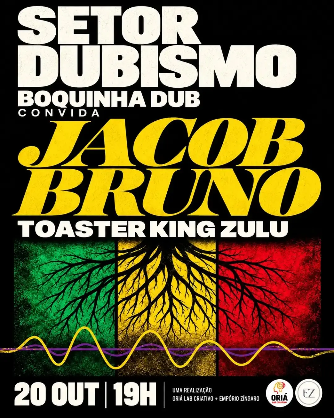 Flyer de Ludi Um, Jacob Bruno, Toaster King Zulu e Setor Dubismo