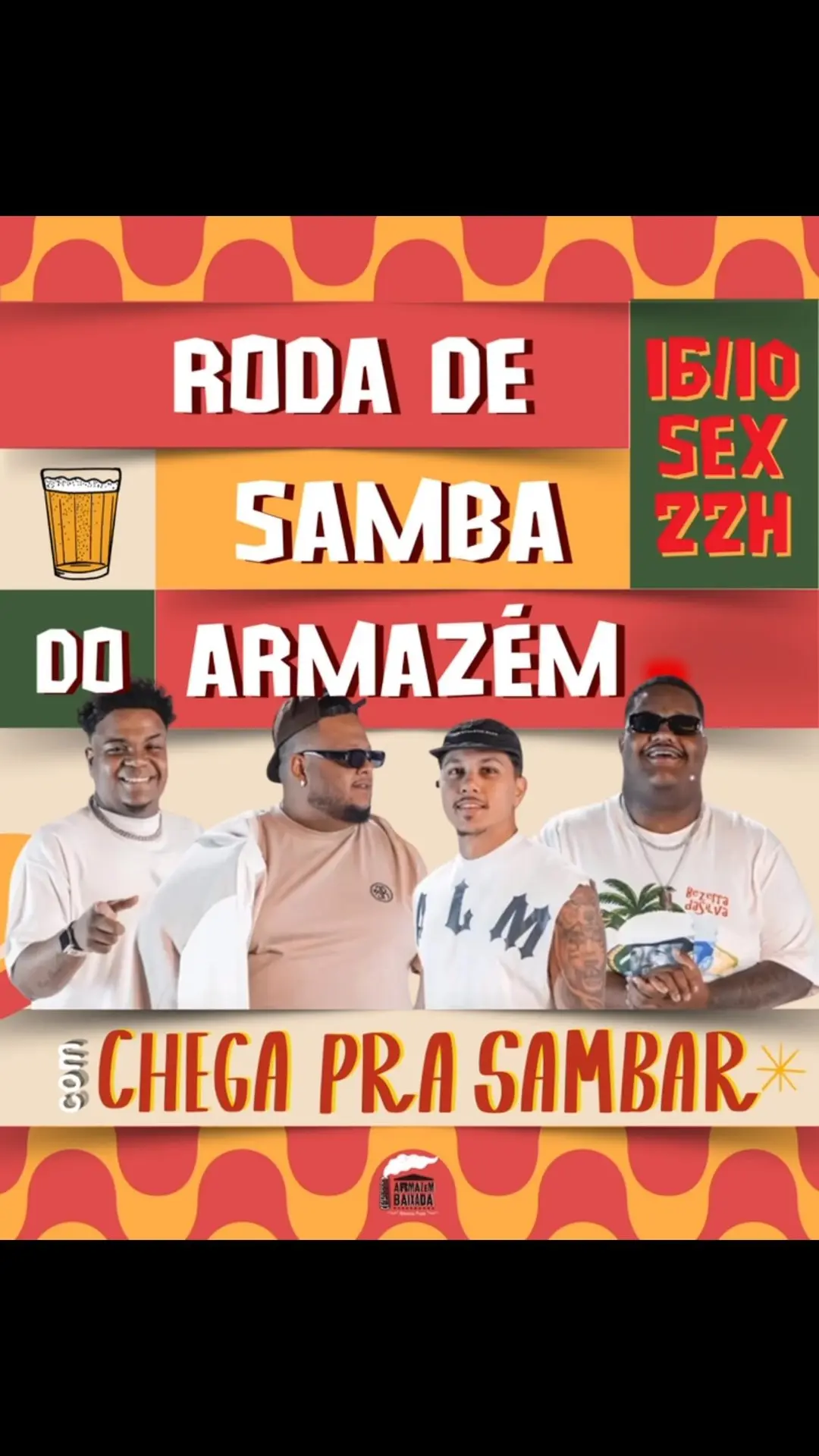 Flyer de Grupo Chega Pra Sambar