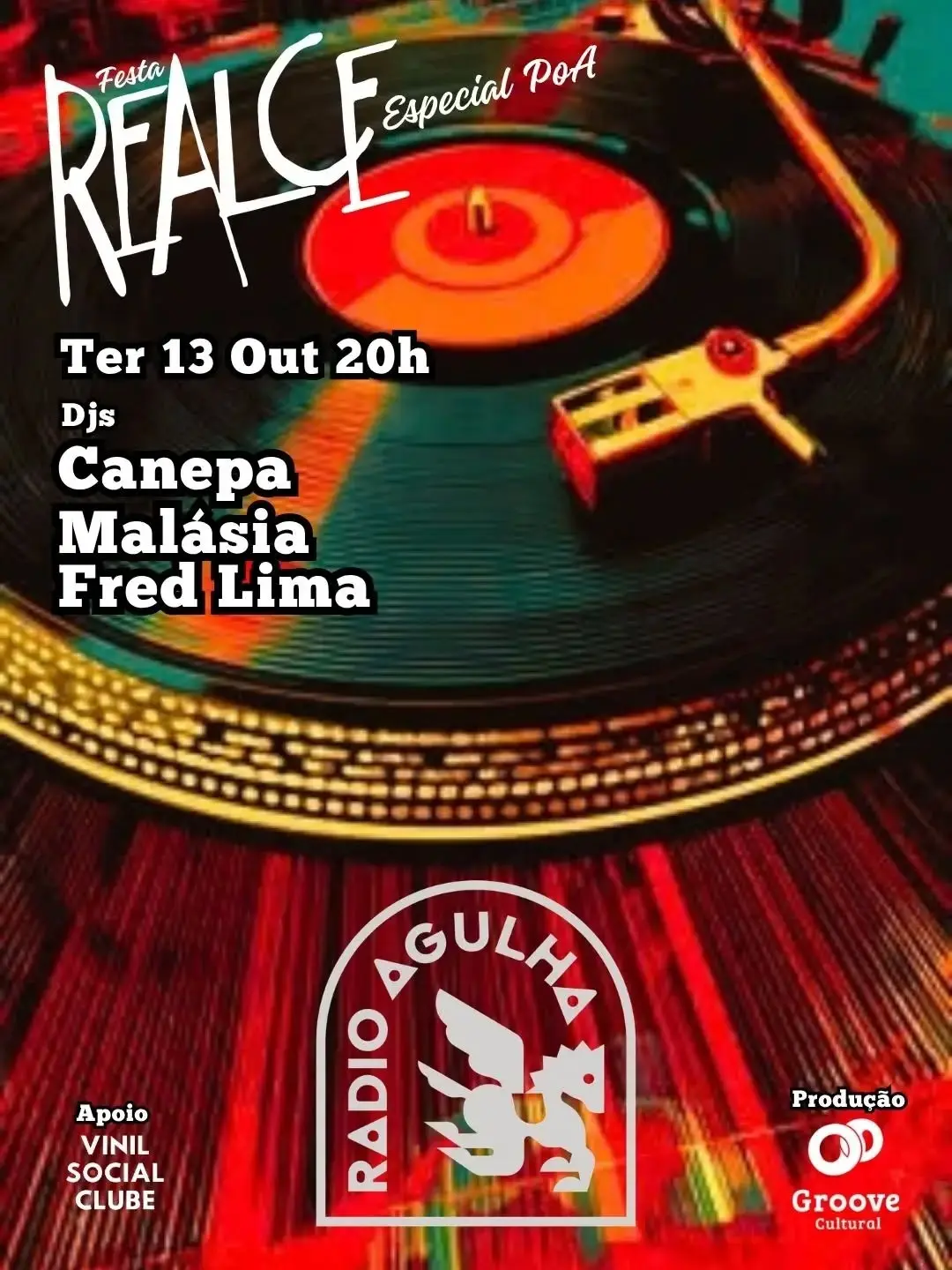 Flyer de Manoel Canepa, Luciano Malasia e Fred Lima