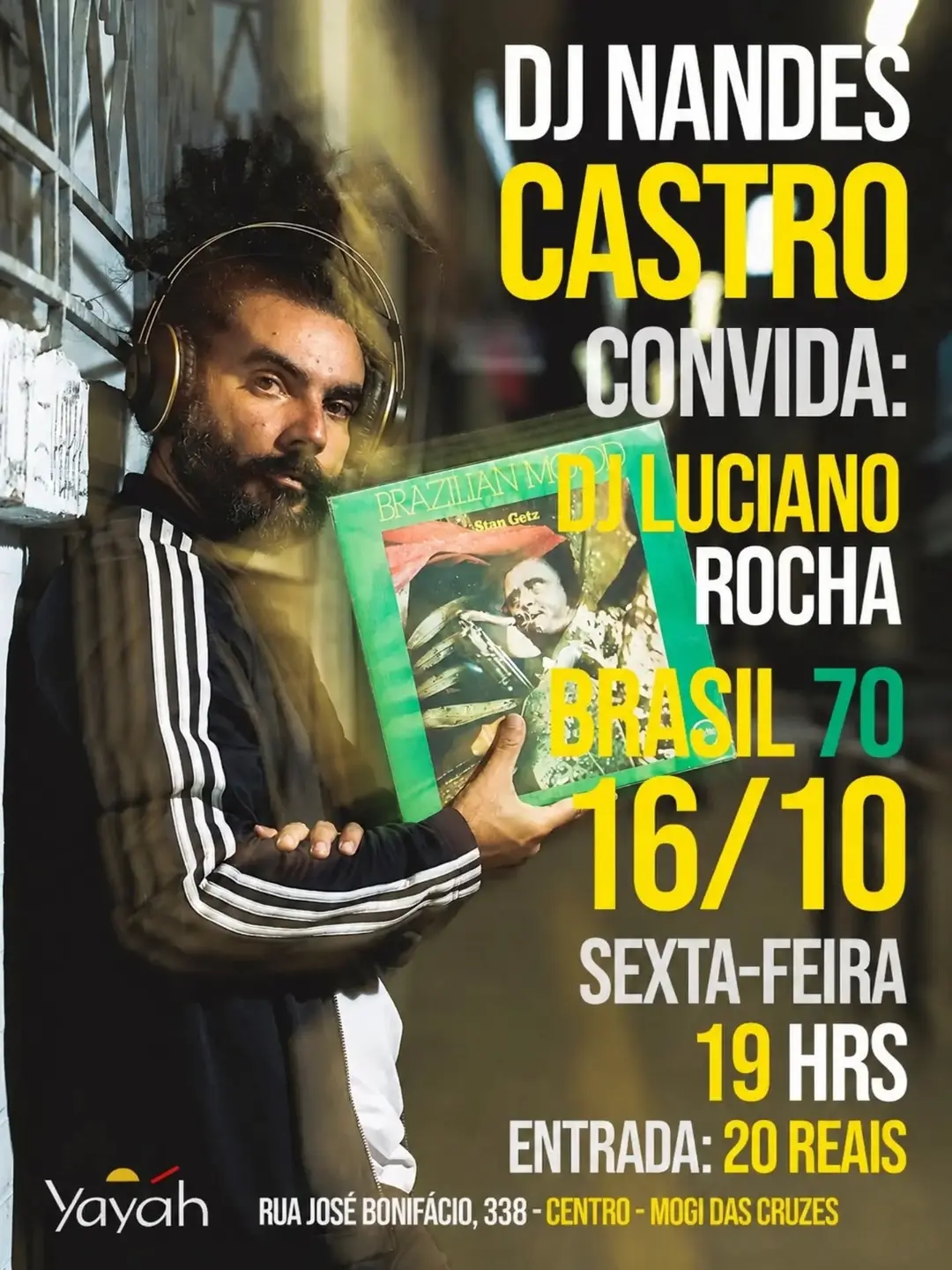 Flyer de DJ Nandes Castro e DJ Luciano Rocha