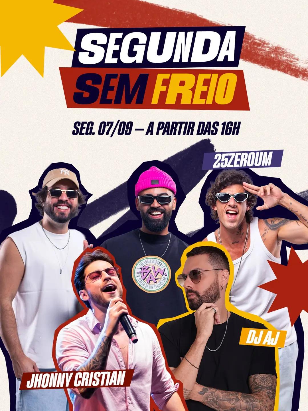 Flyer de 25Zeroum • Pagode, Jhonny Cristian e DJ AJ