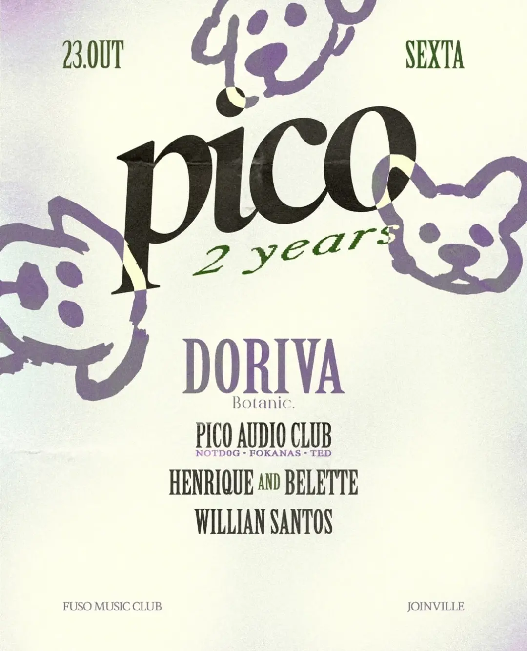 Flyer de Doriva, Henrique and Belette e Willian Santos