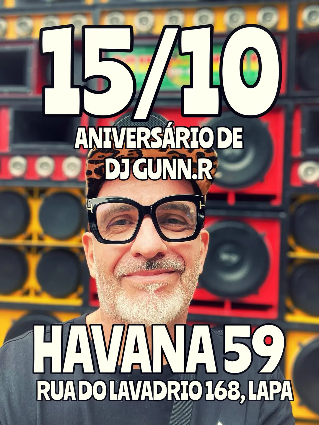 Flyer de DJ Gunn.R e Família O Beco