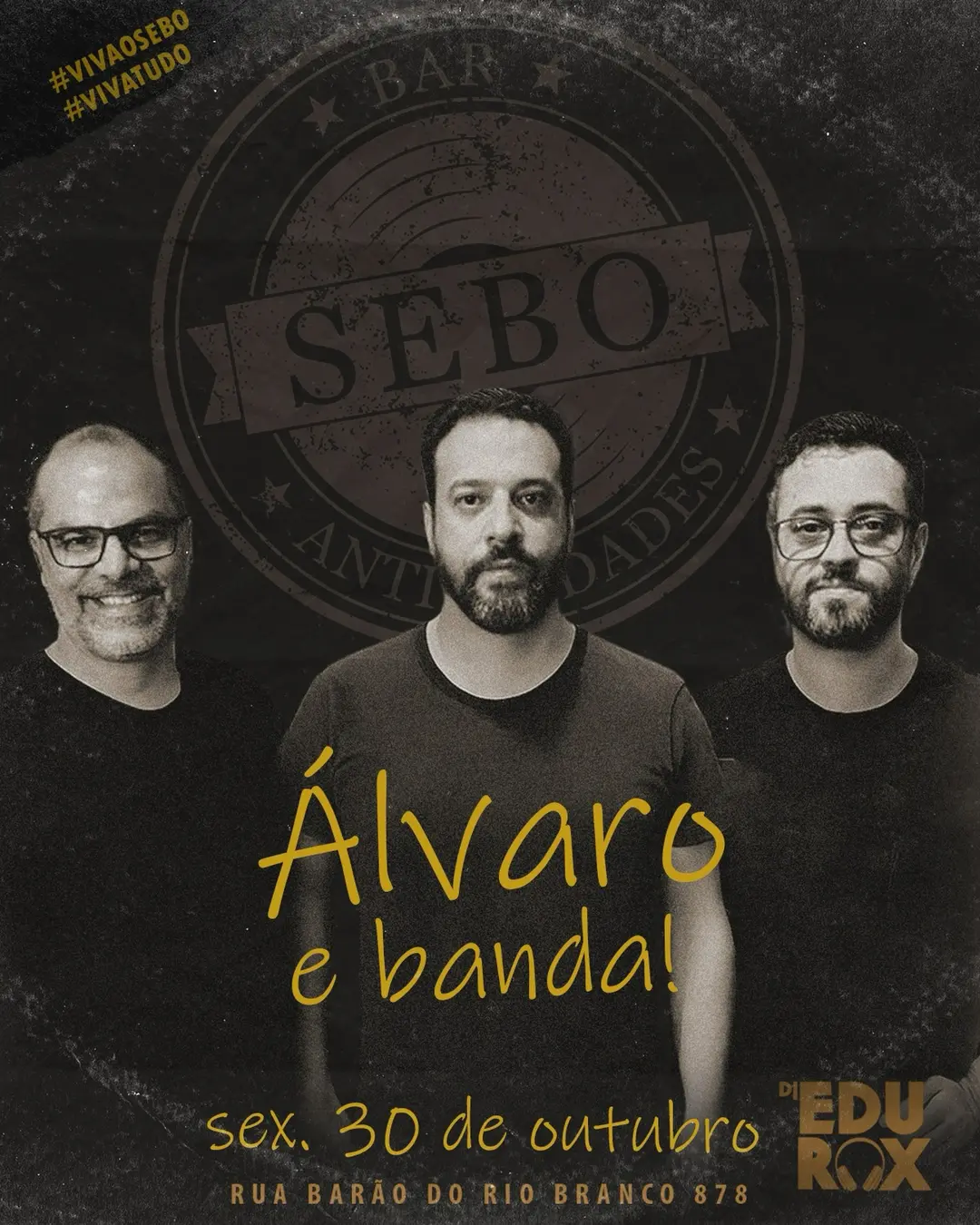 Flyer de Álvaro e banda