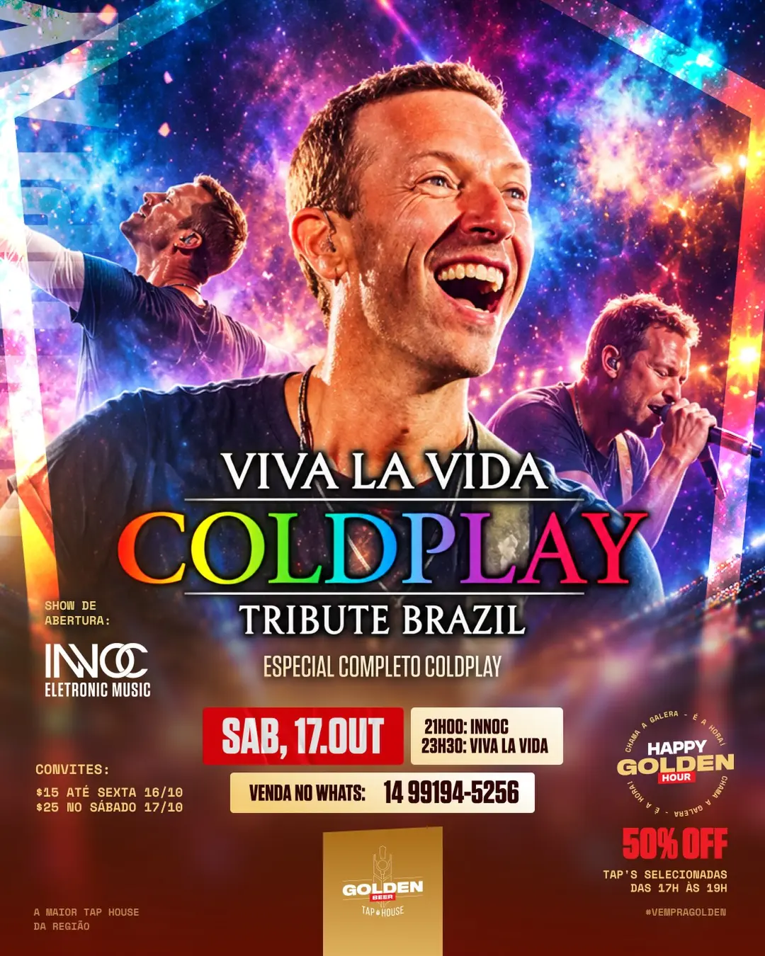 Flyer de Igor Innocenti e Viva la Vida