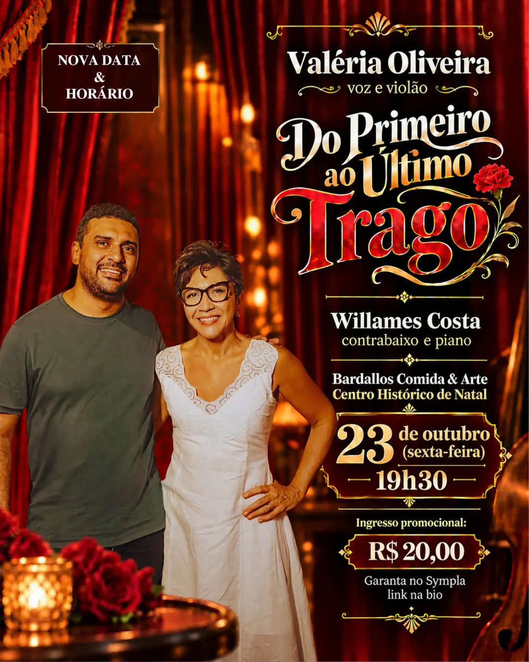 Flyer de Valéria Oliveira e Willames Costa