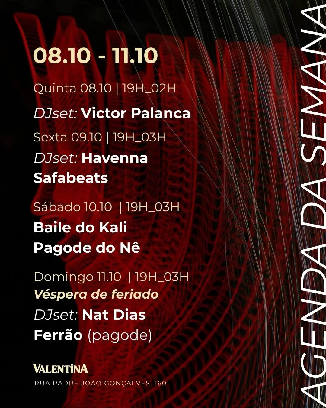 Flyer de DJ Kali e Nê
