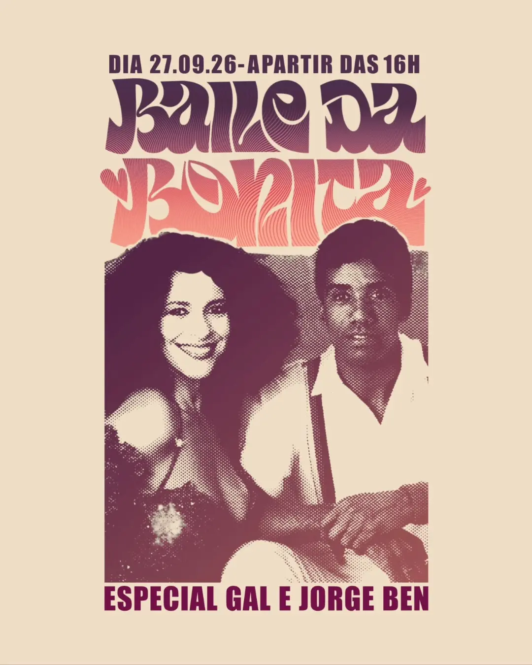 Flyer de Baile da Bonita, punkariri e mais 3 artistas