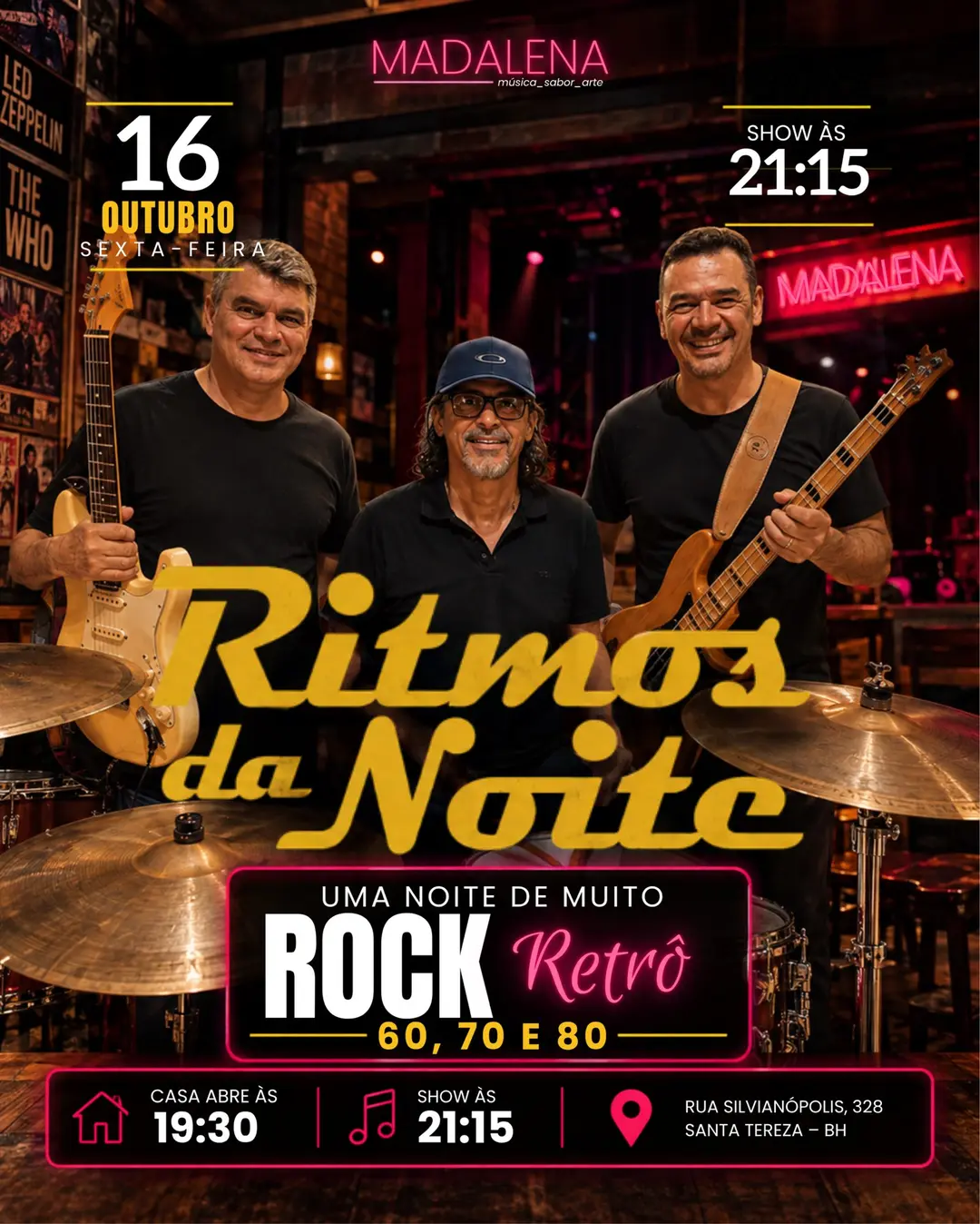 Flyer de Ritmos da Noite