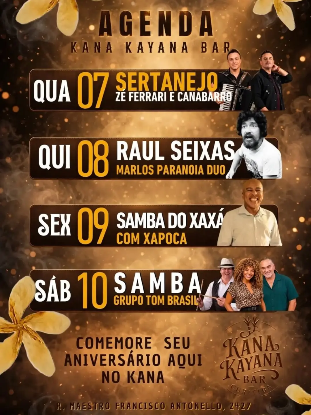 Flyer de Zé Ferrari e Canabarro
