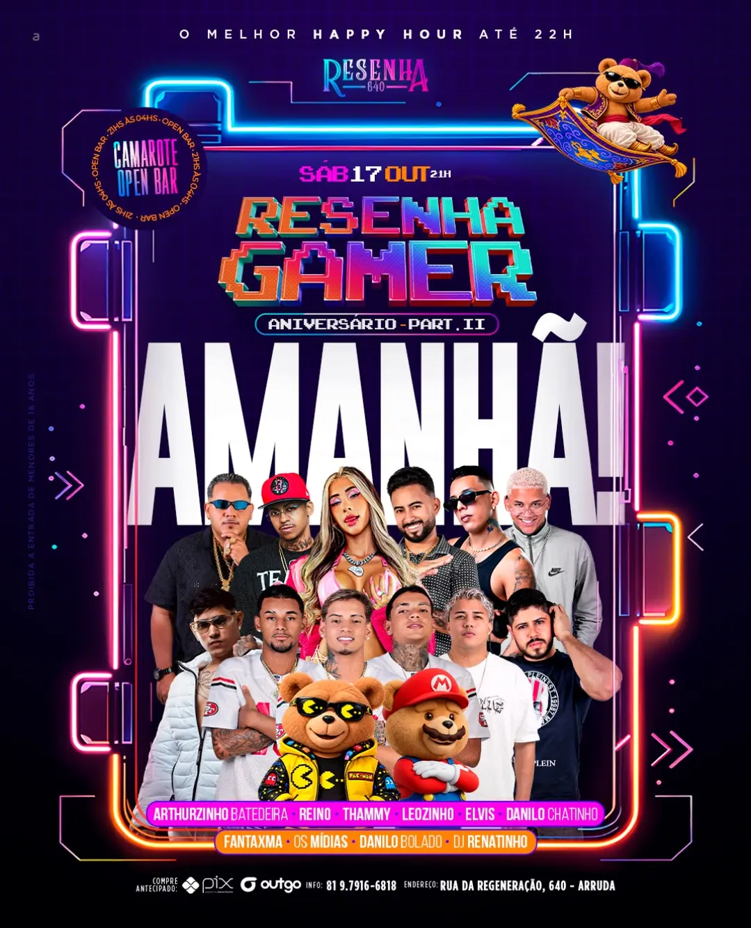 Flyer de Leozinho, DJ Renatinho e mais 7 artistas