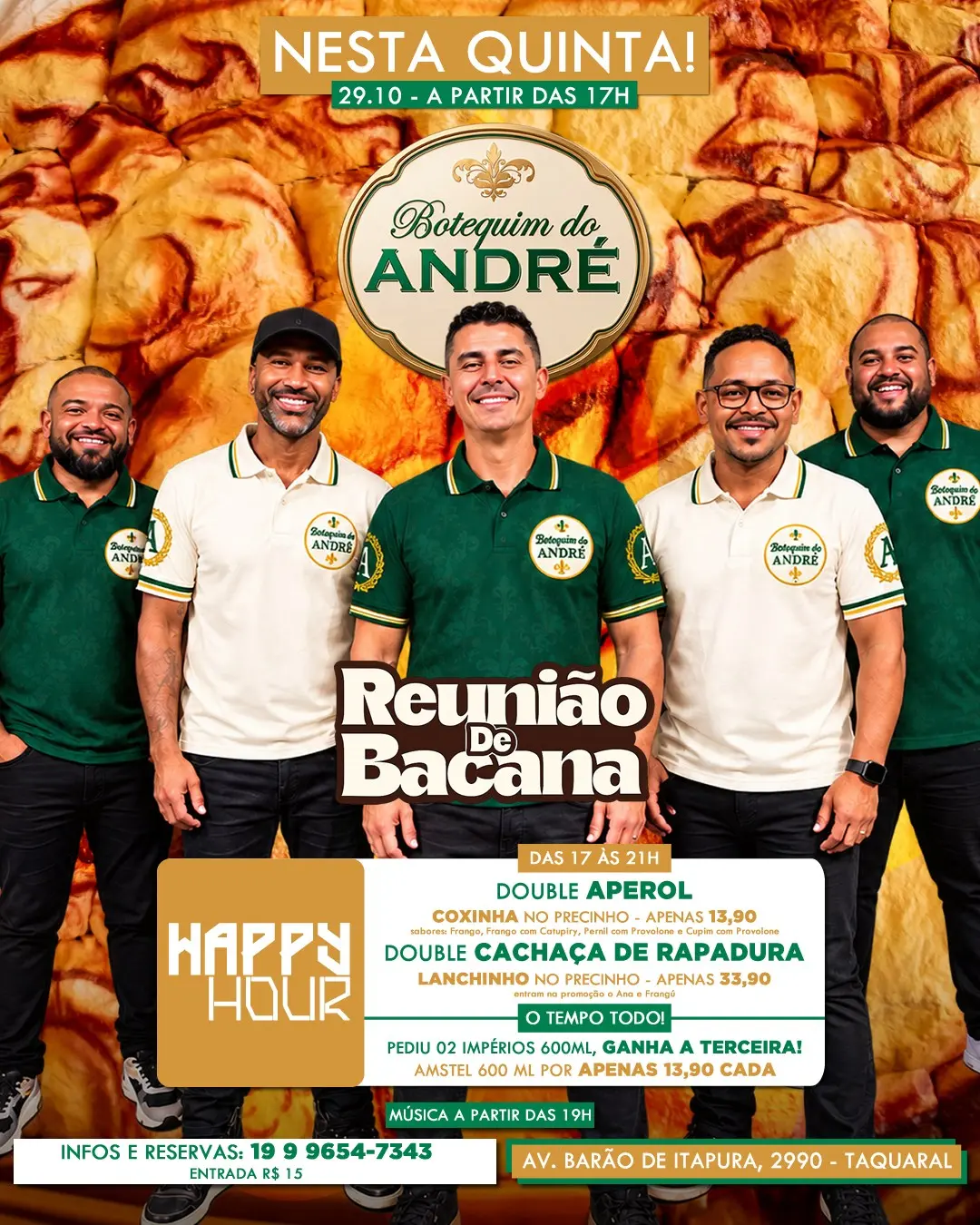 Flyer de Reunião de Bacana