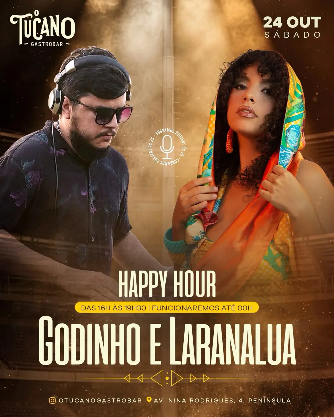 Flyer de Godinho e lara na lua