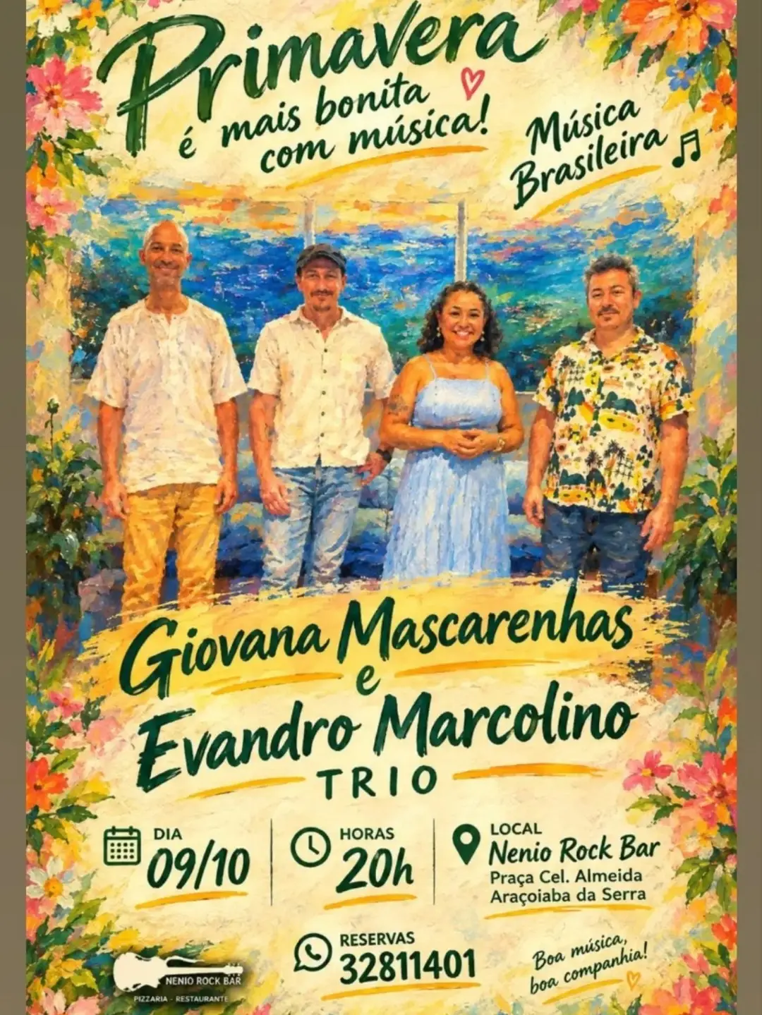 Flyer de Bruno Cavalcante, Evandro Marcolino e mais 2 artistas