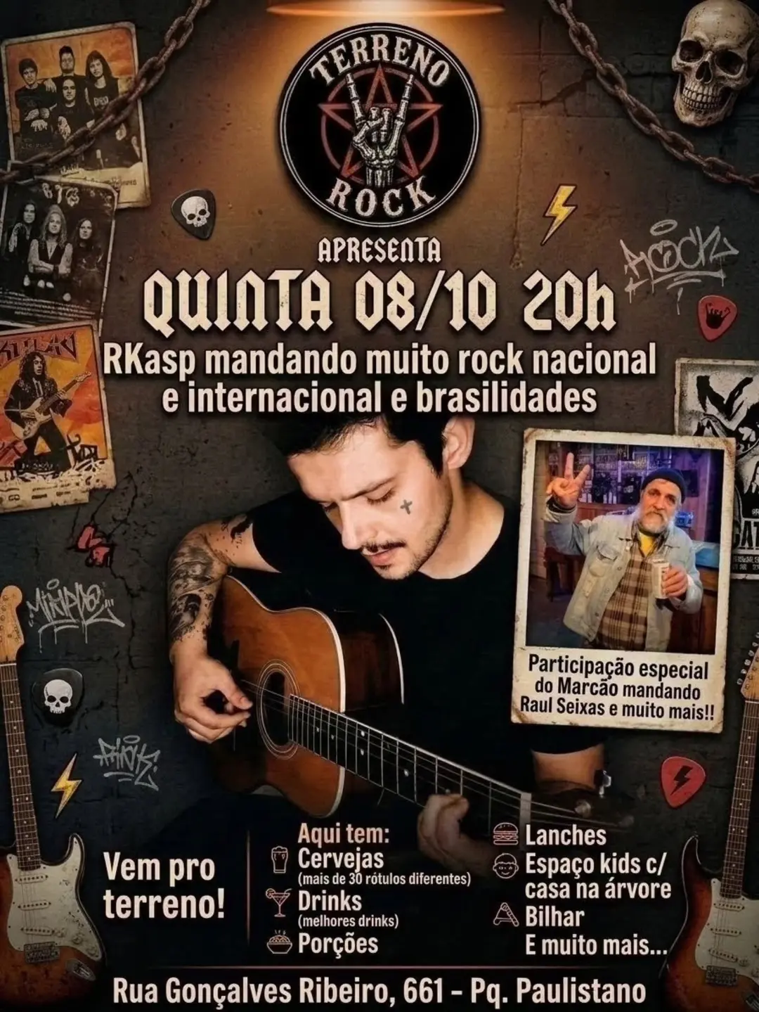 Flyer de Renato Kasparian (RKasp), Marcão e RKASP