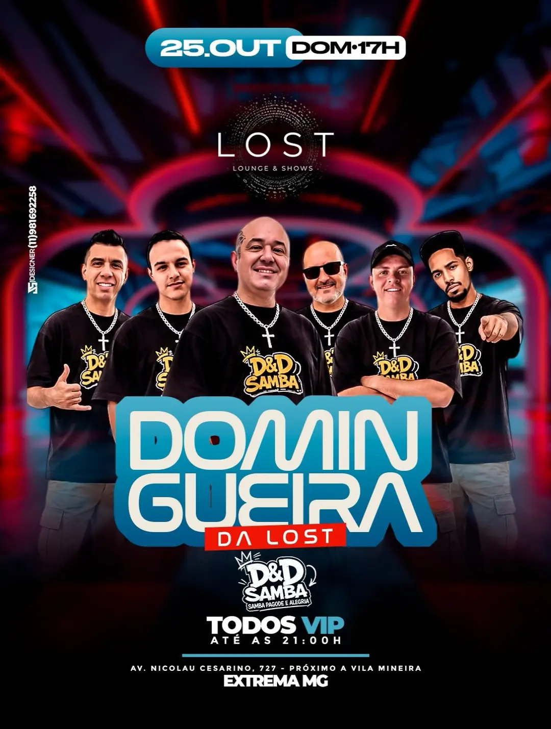 Flyer de D&D Samba e DOMINGUEIRA