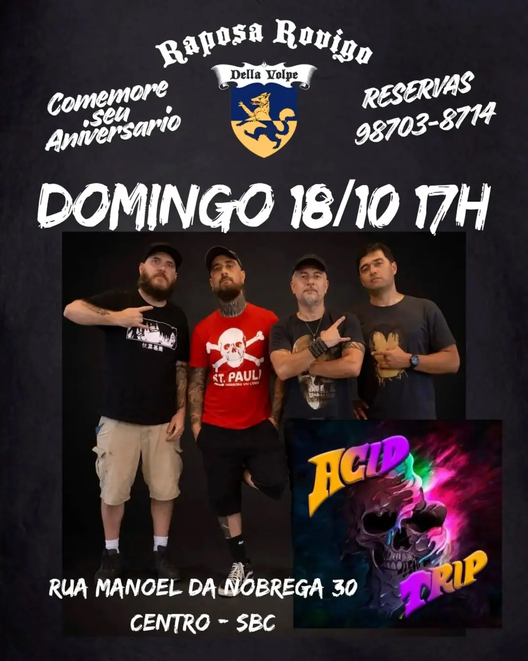 Flyer de Acid Trip Rock Band