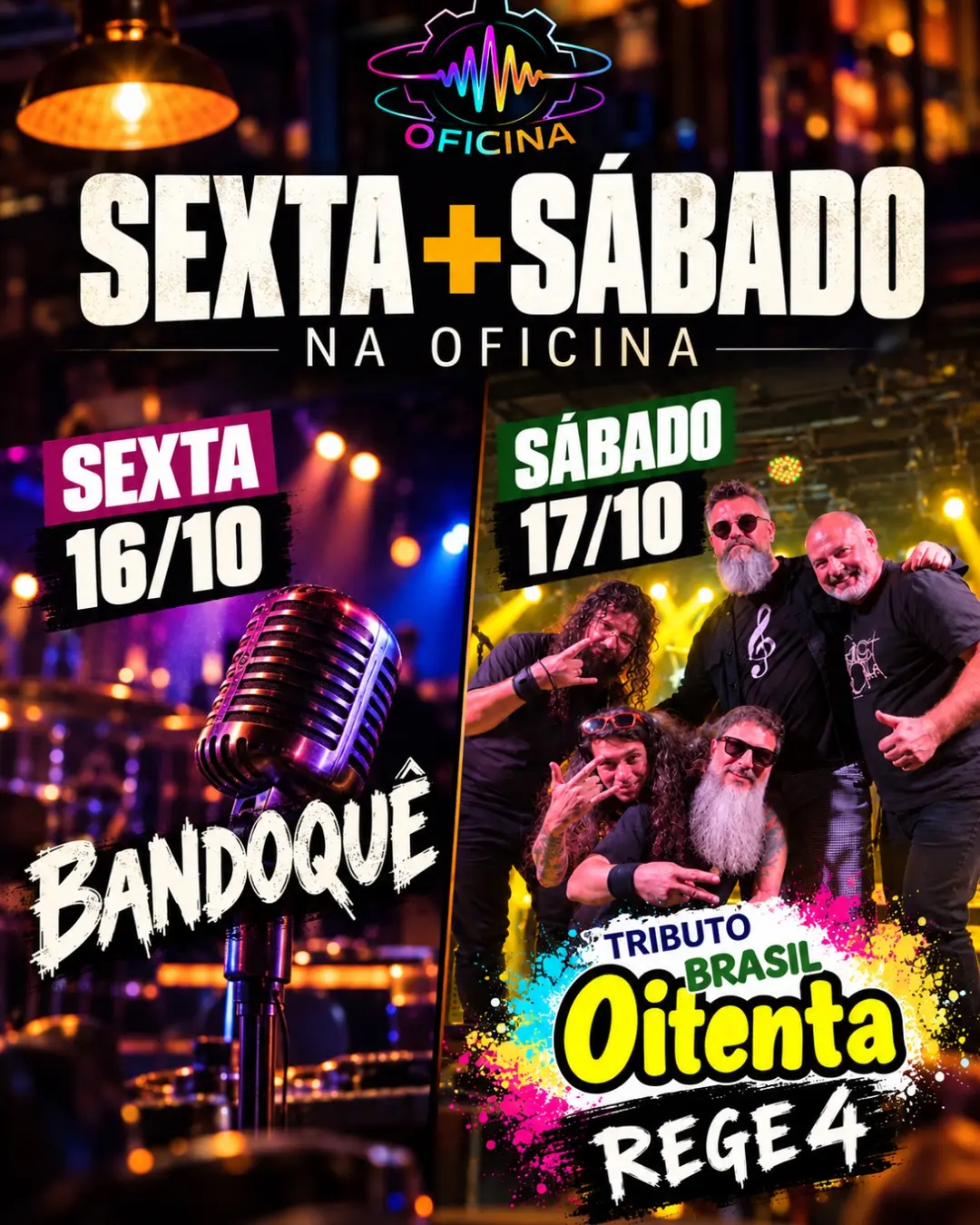 Flyer de Oficineiros e bandarege4