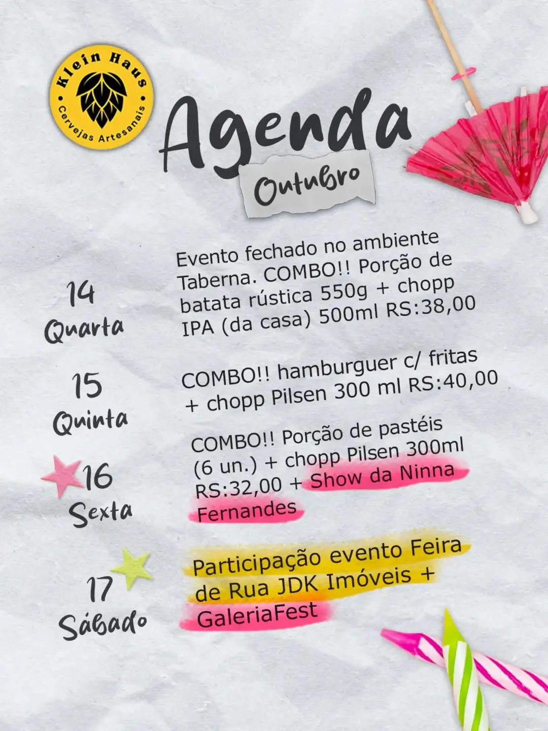 Flyer de Janine Fernandes