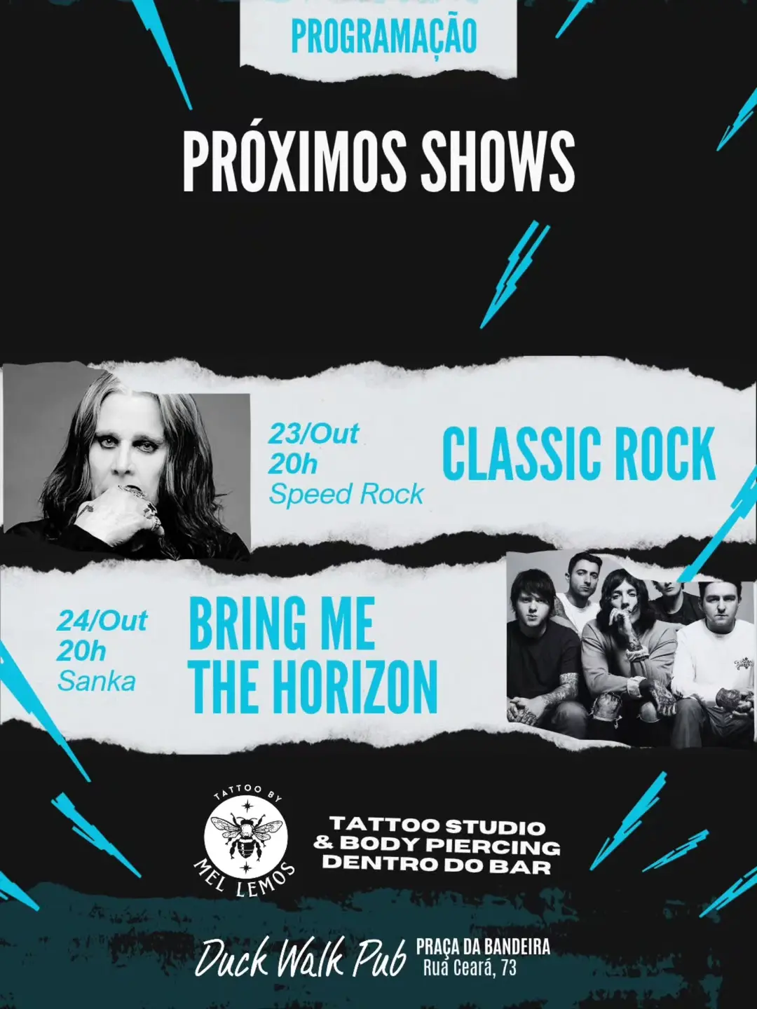 Flyer de Bring me the Horizon banda.sanka e Bring Me the Horizon