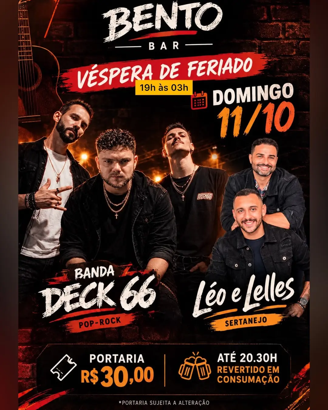 Flyer de Deck 66 e LÉO E LELLES