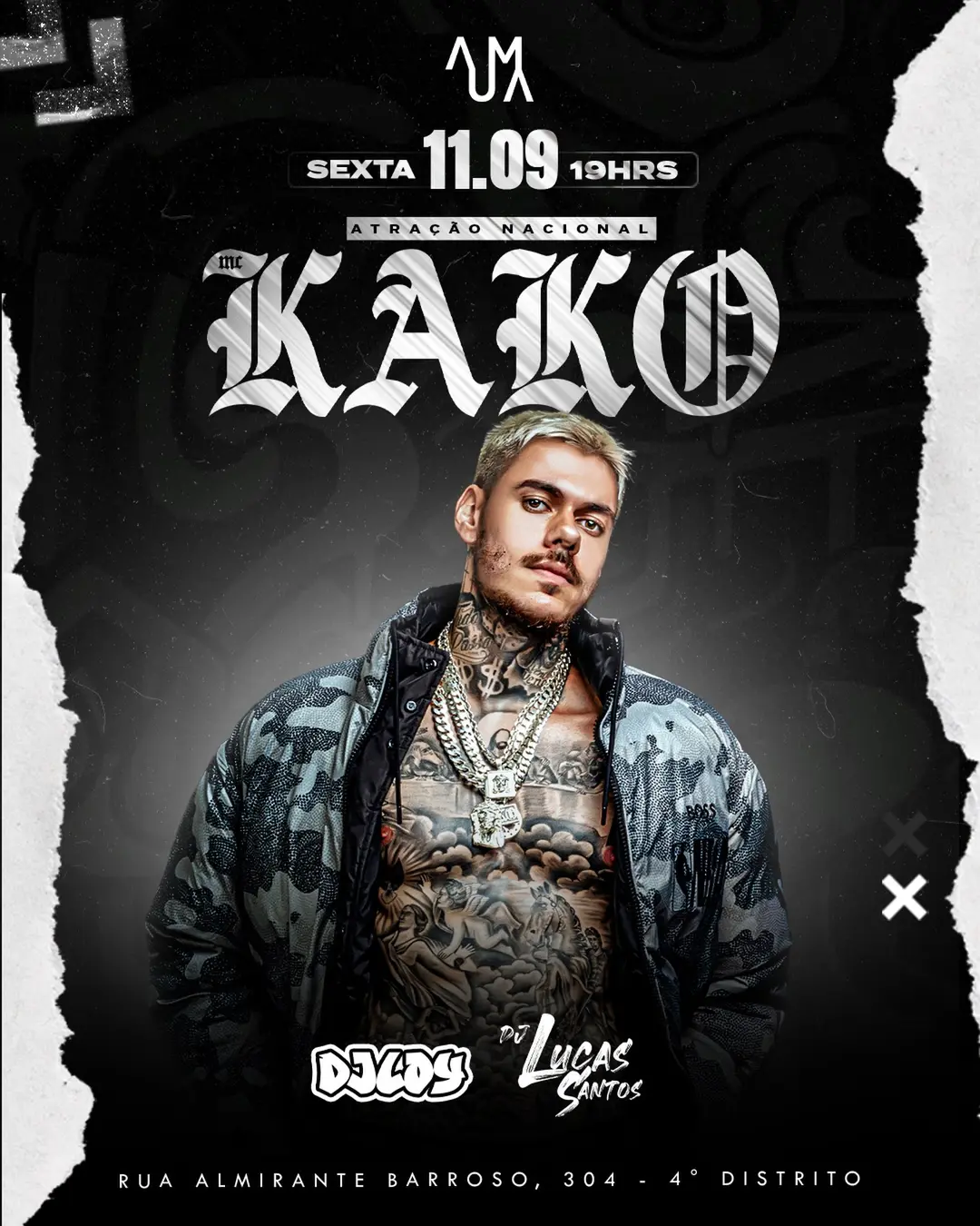 Flyer de MC KAKO, Gear e Rayo