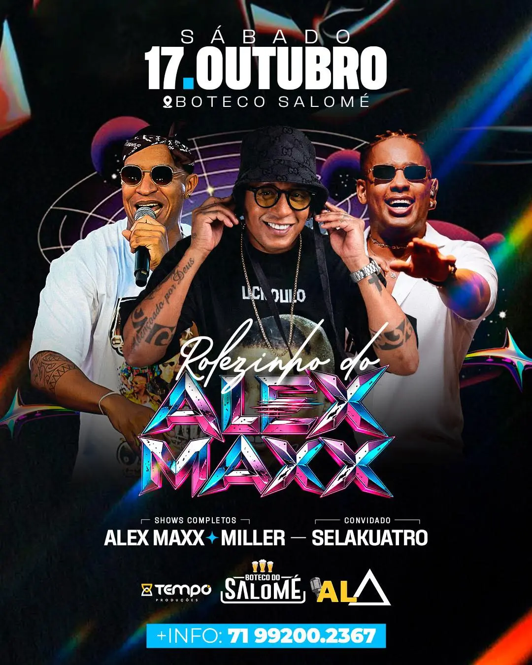 Flyer de Alex Maxx, Miller e Selakuatro