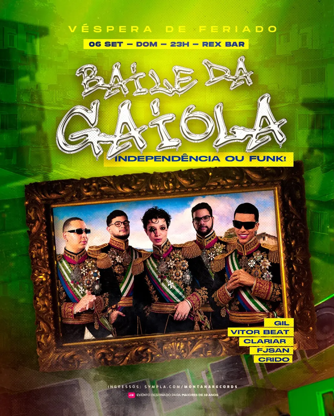 Flyer de Gil, VITOR BEAT, CLARIAR, FJSAN e CRIDO