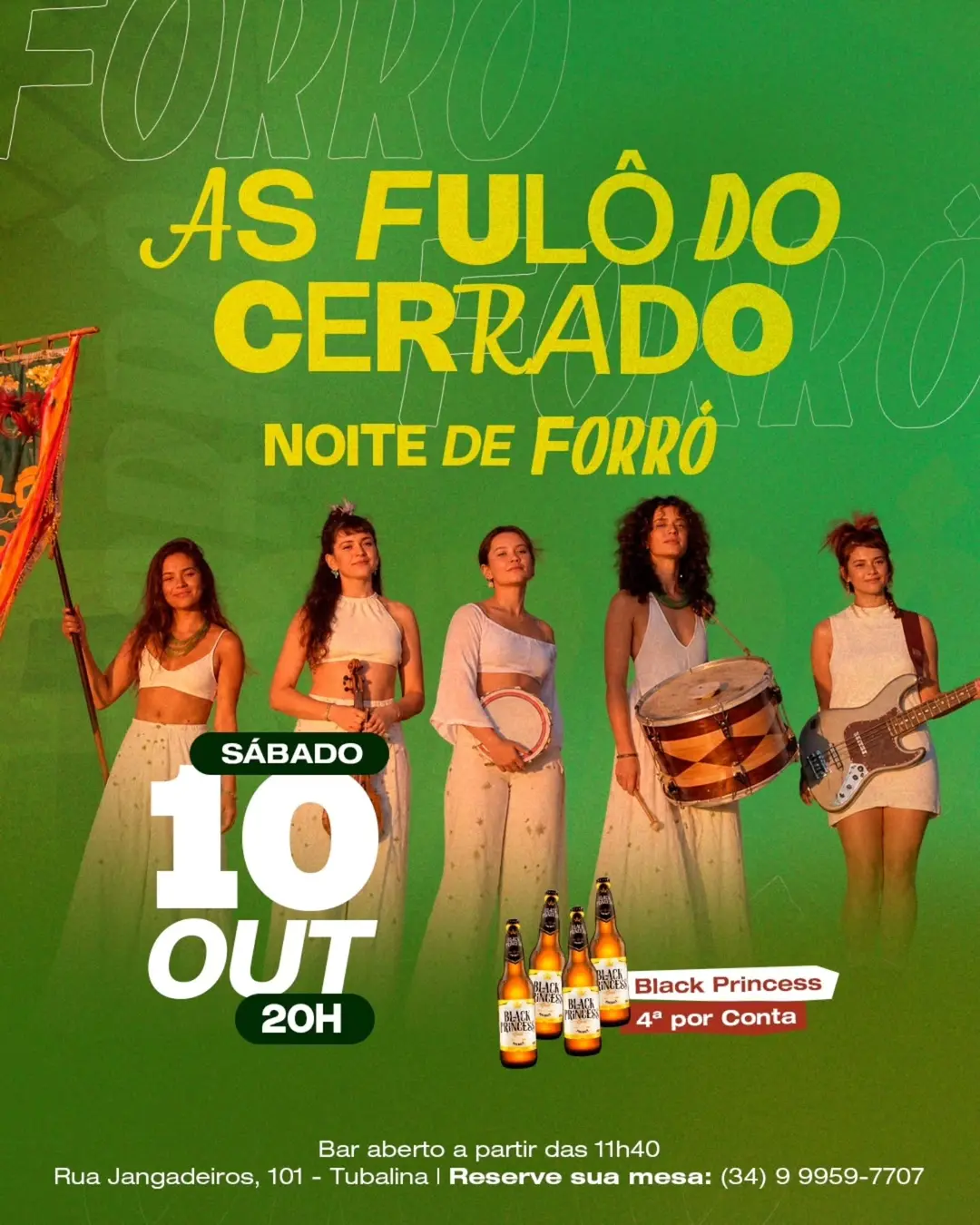 Flyer de As Fulô do Cerrado