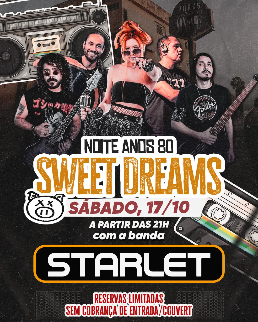 Flyer de Banda Starlet e Starlet