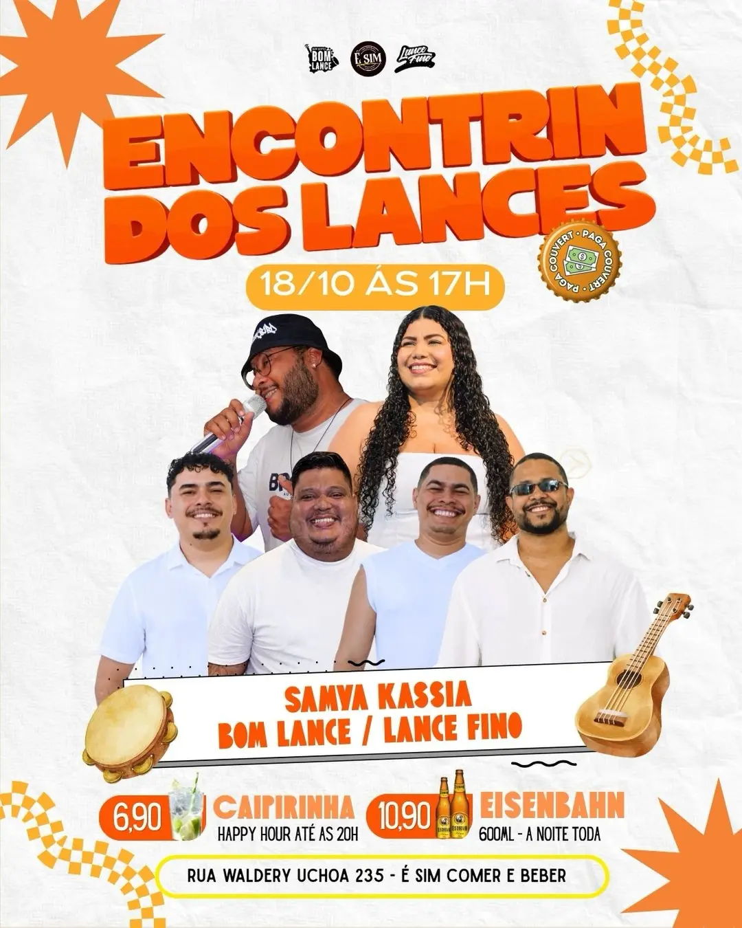 Flyer de Encontrin dos Lances, Bianca Ellen e mais 5 artistas