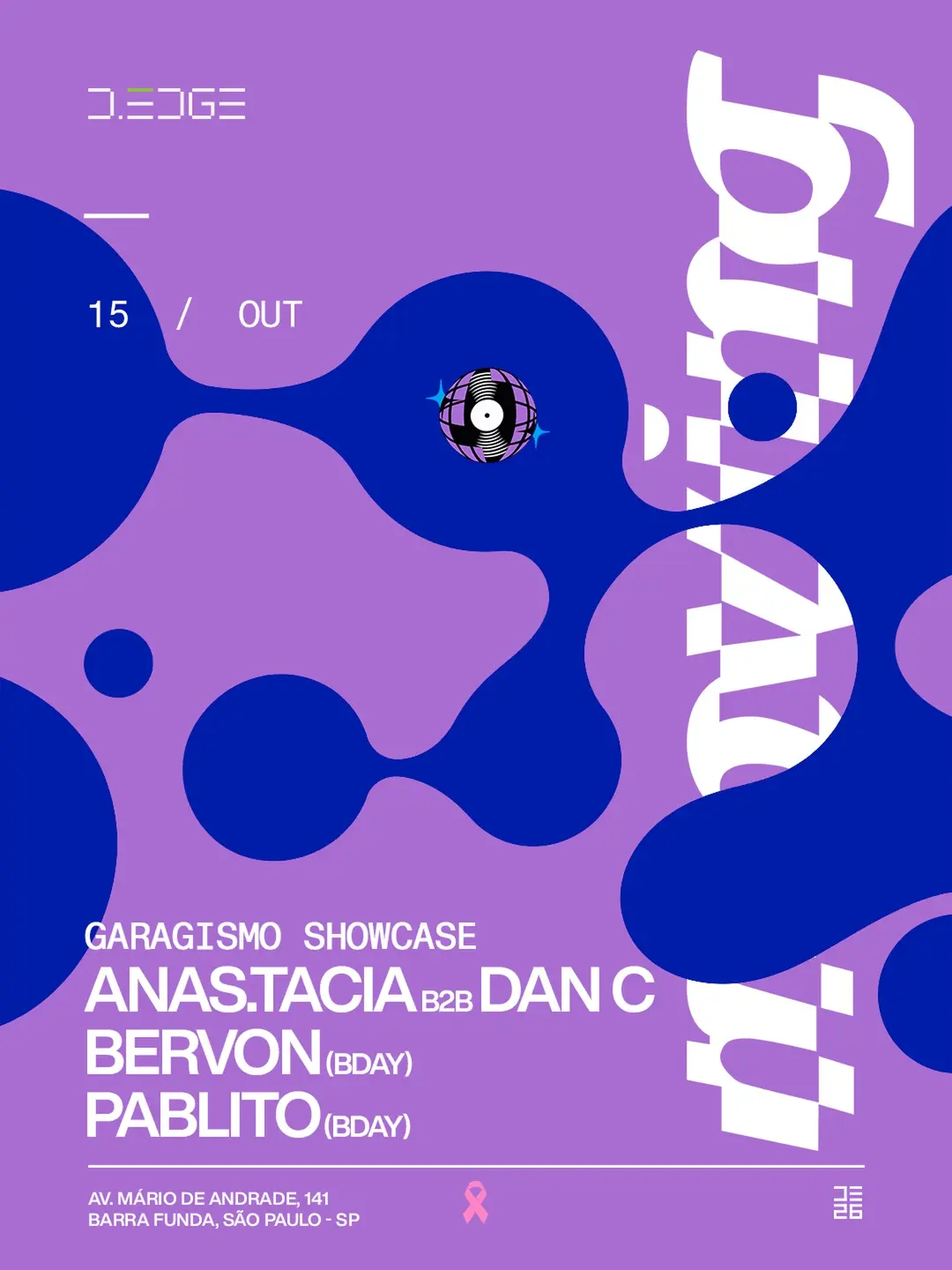 Flyer de Anastacia, Dan C, Pablito e Ber Von