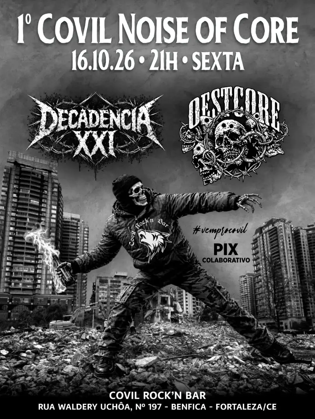 Flyer de Decadência XXI, Decadência XXI e O Estcore