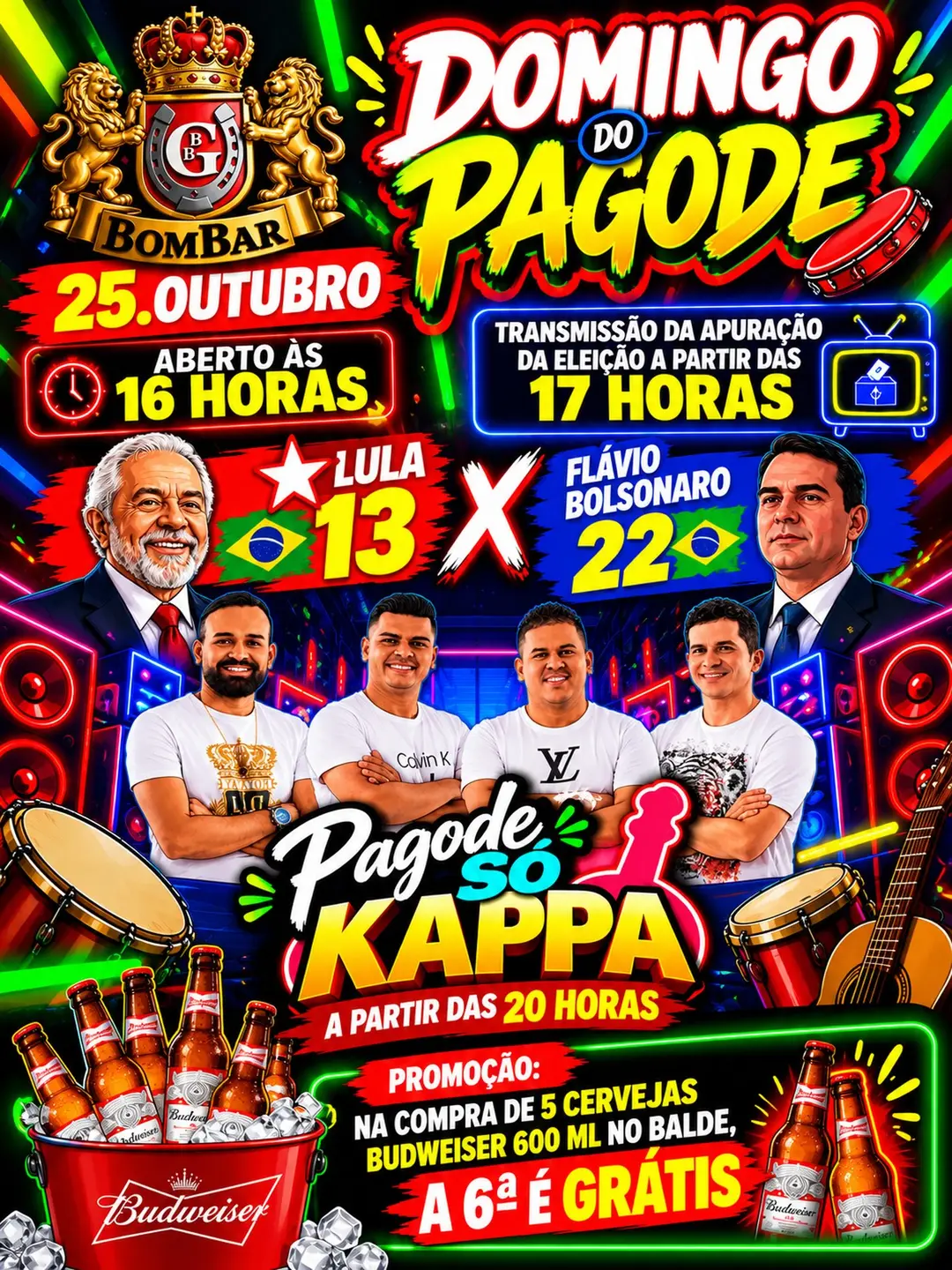 Flyer de Pagode Só Kappa