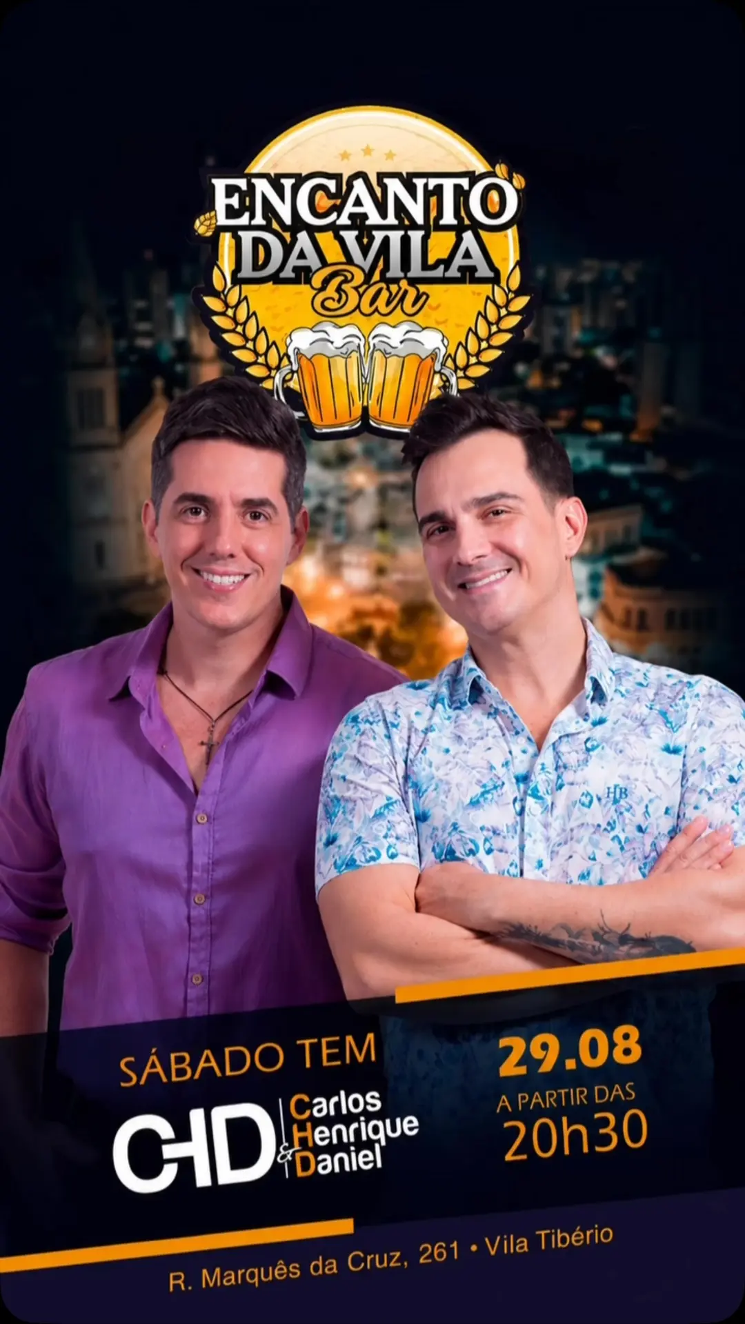 Flyer de Carlos Henrique & Daniel
