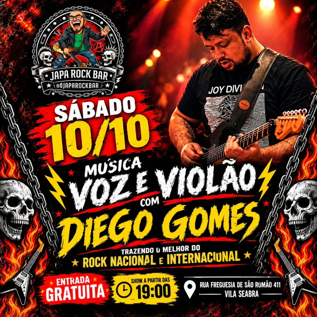 Flyer de Diego Gomes