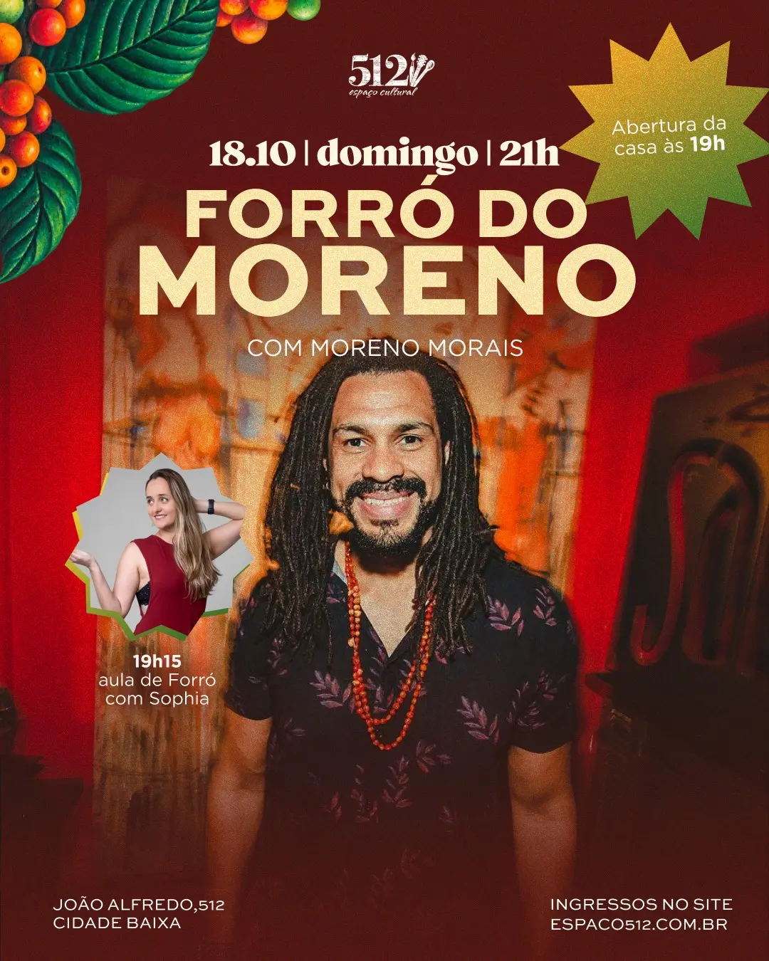Flyer de Forró do Moreno