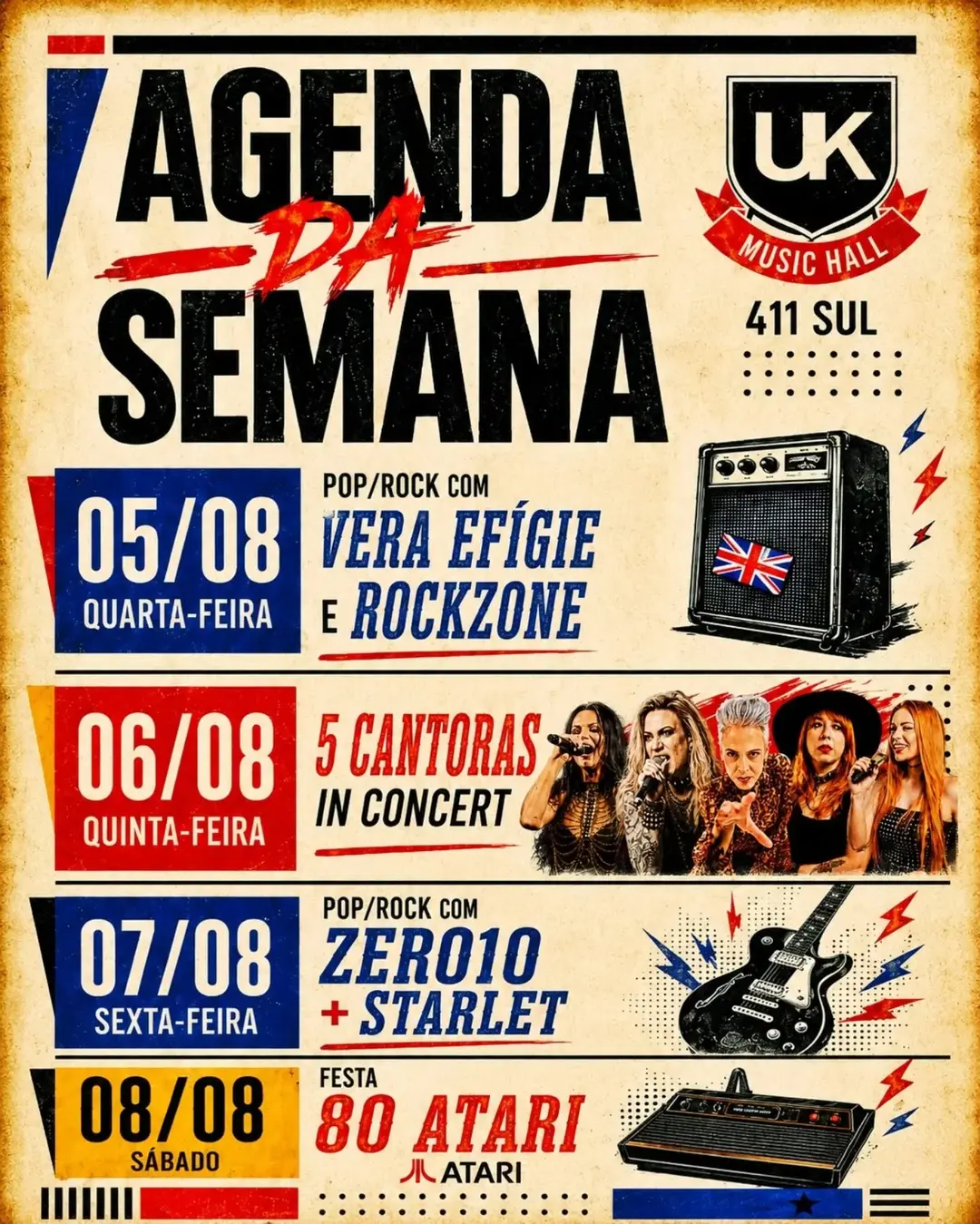 Flyer de Banda Vera Efígie e Rockzone