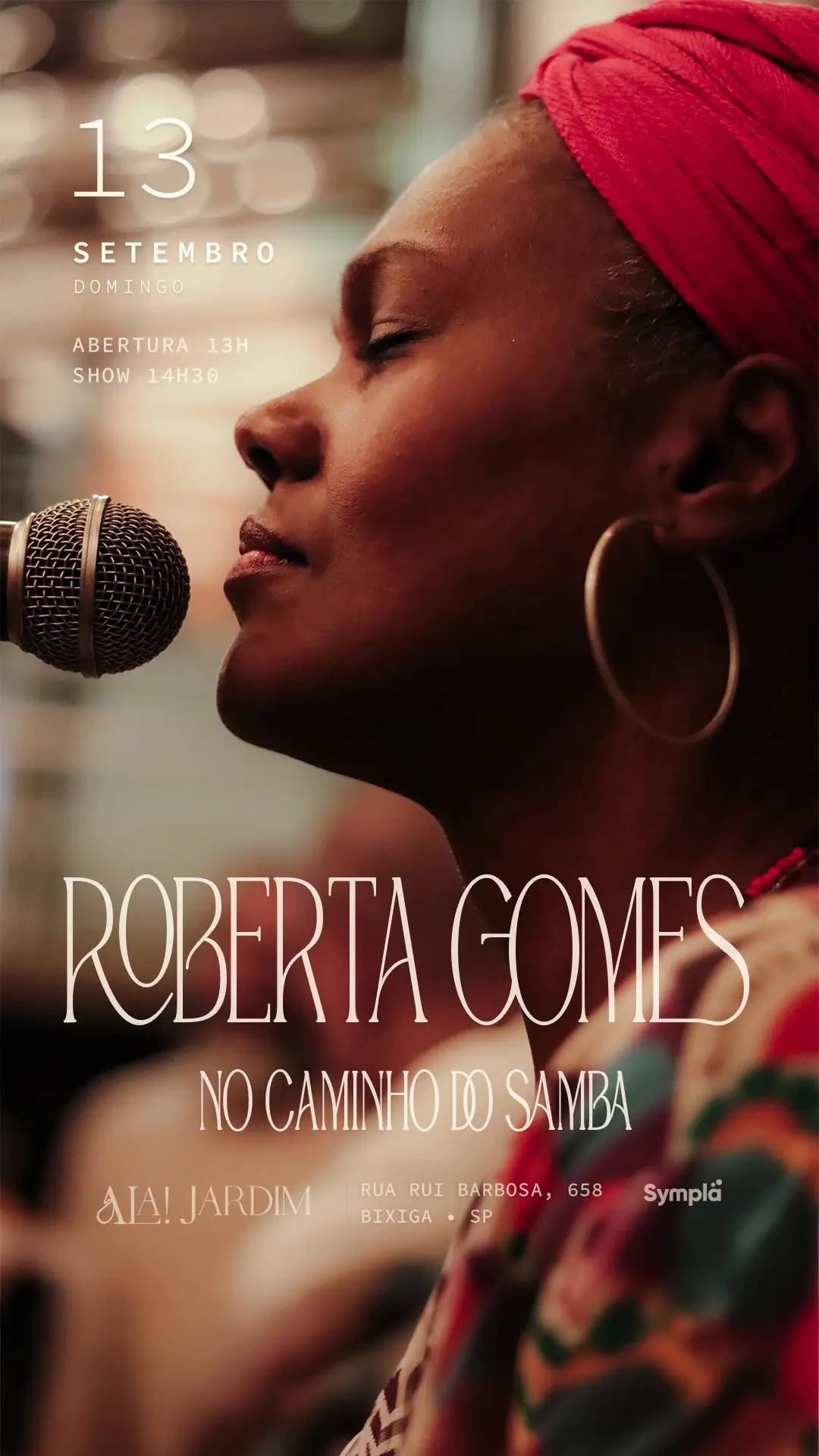 Flyer de Roberta Gomes