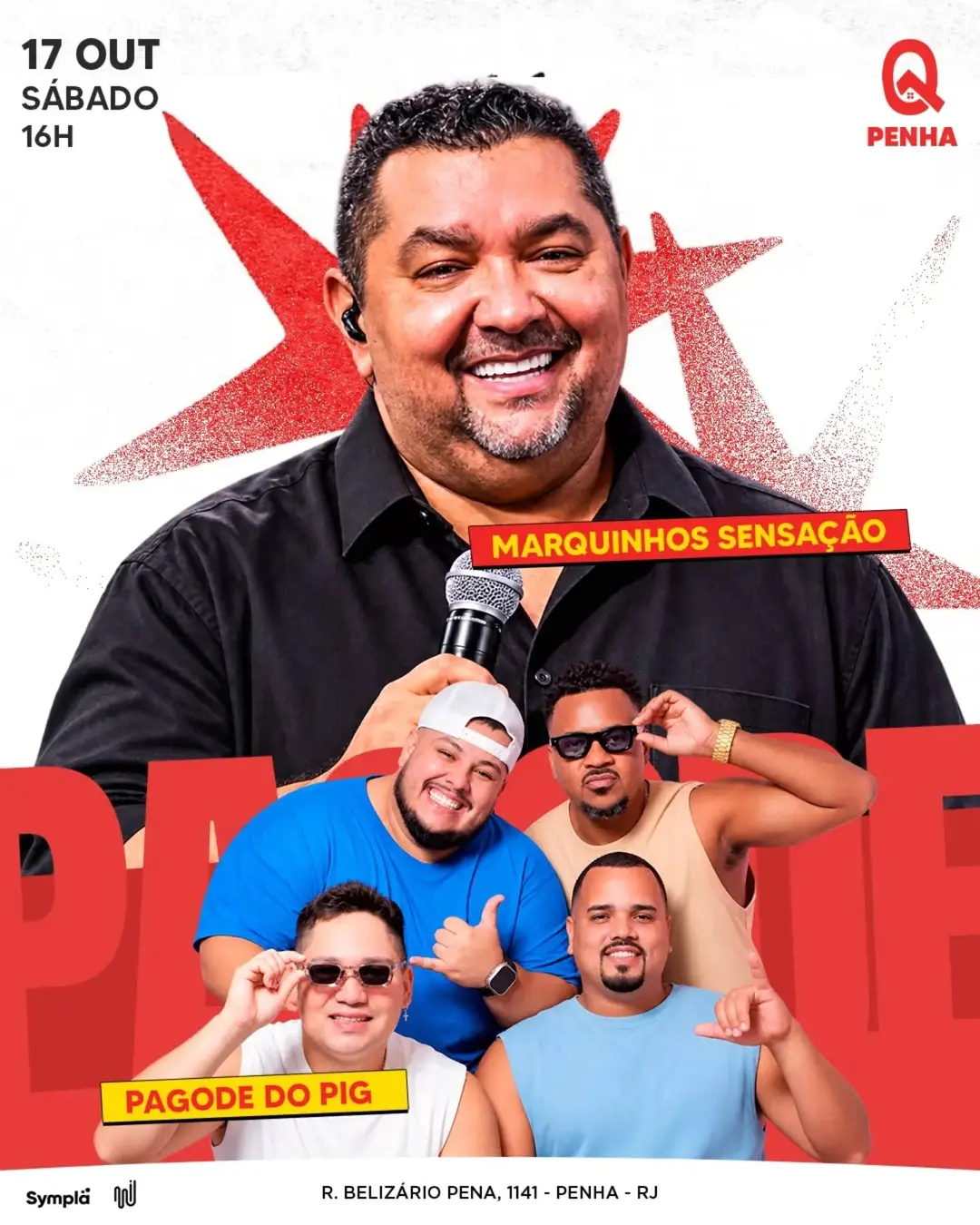 Flyer de Pagode do Pig e Marquinhos Sensação