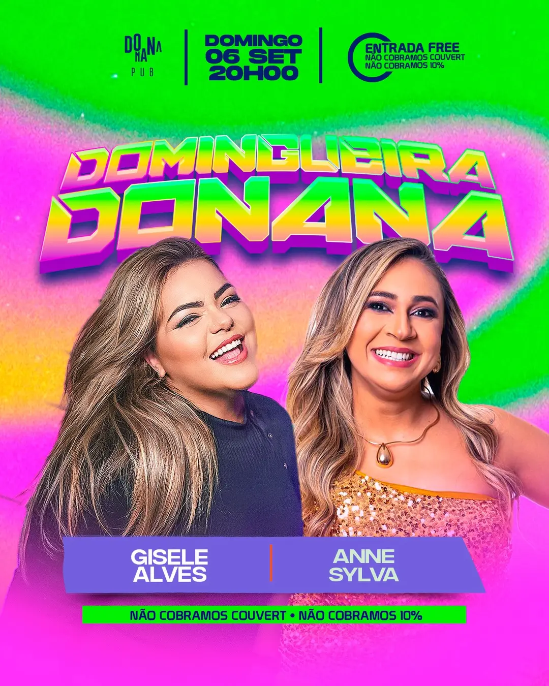 Flyer de Anny Sylva e Gisele Alves