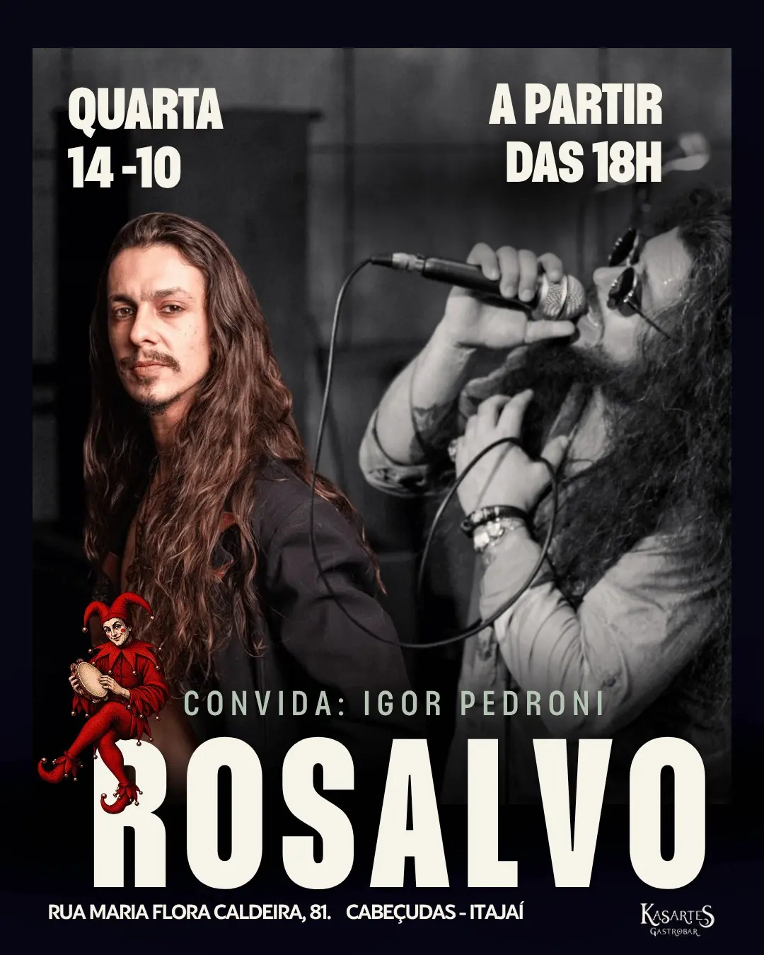 Flyer de Rosalvo e Igor Pedroni