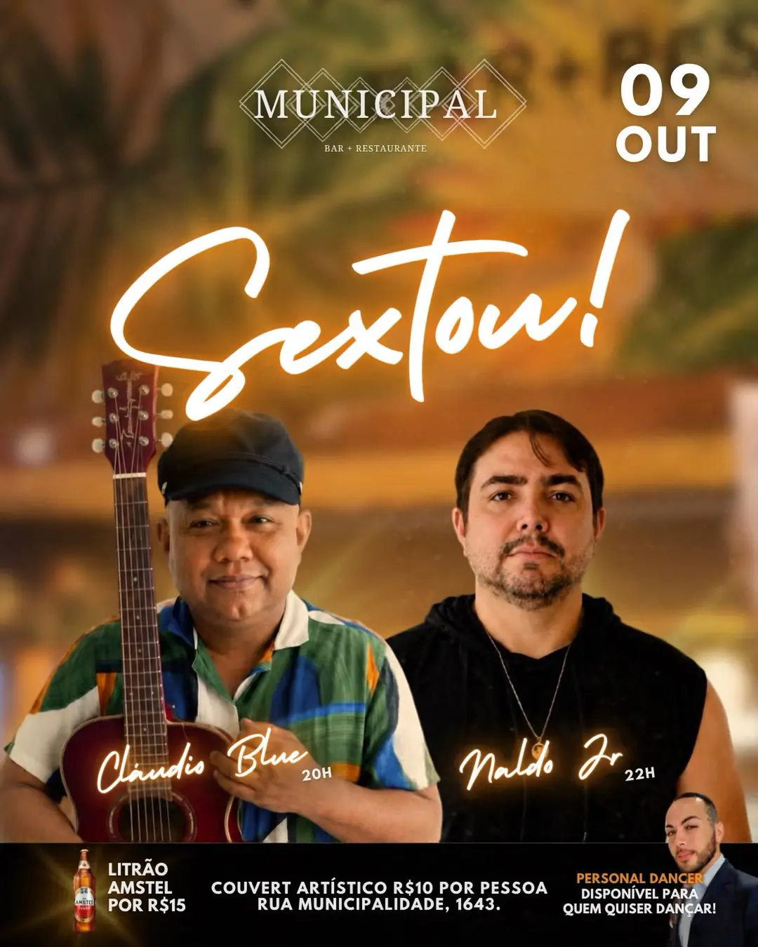 Flyer de Claudinho Blue e Naldo Junior