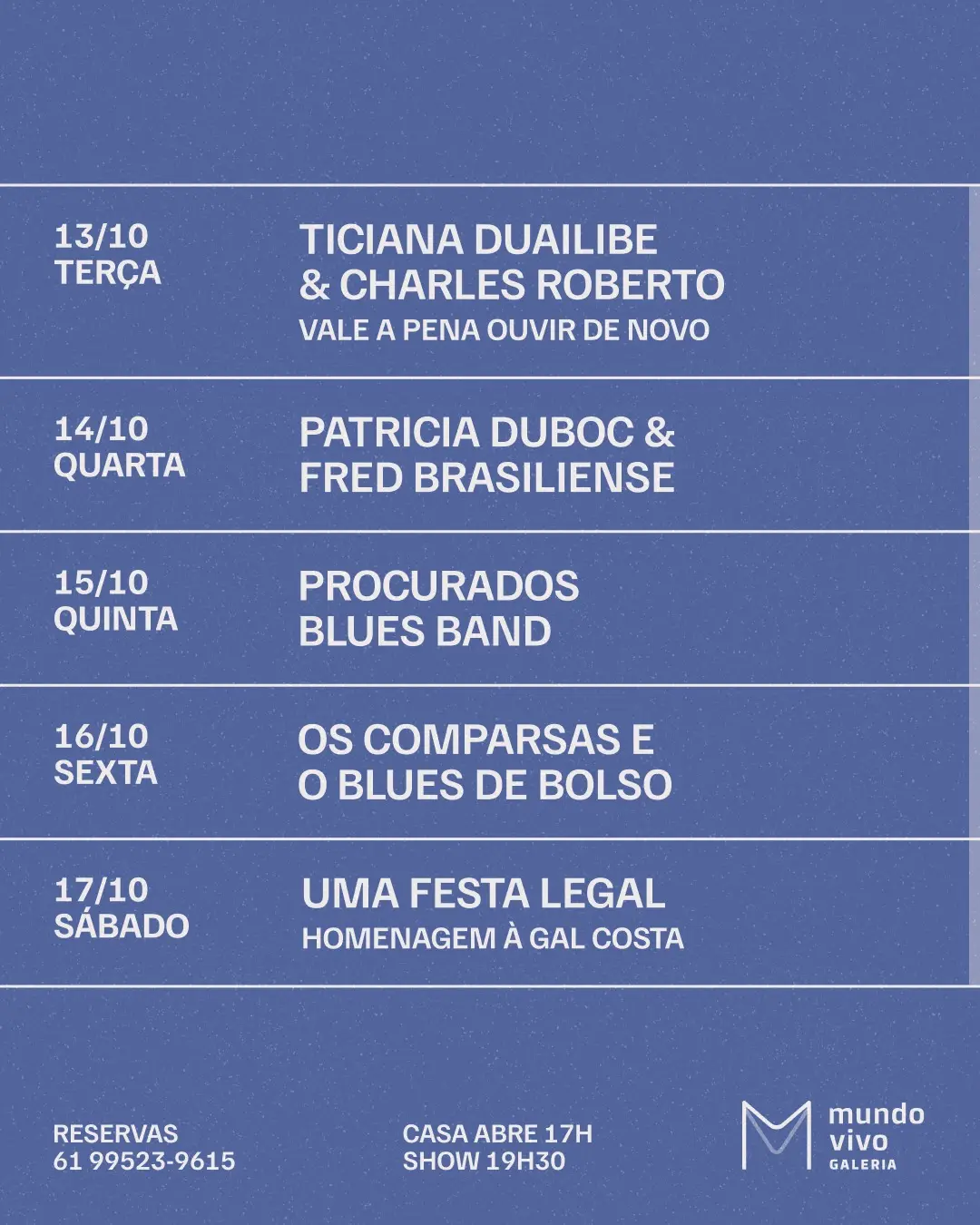 Flyer de Uma Festa Legal - Homenagem à Gal Costa e Paula Nunes & Banda Passo Largo