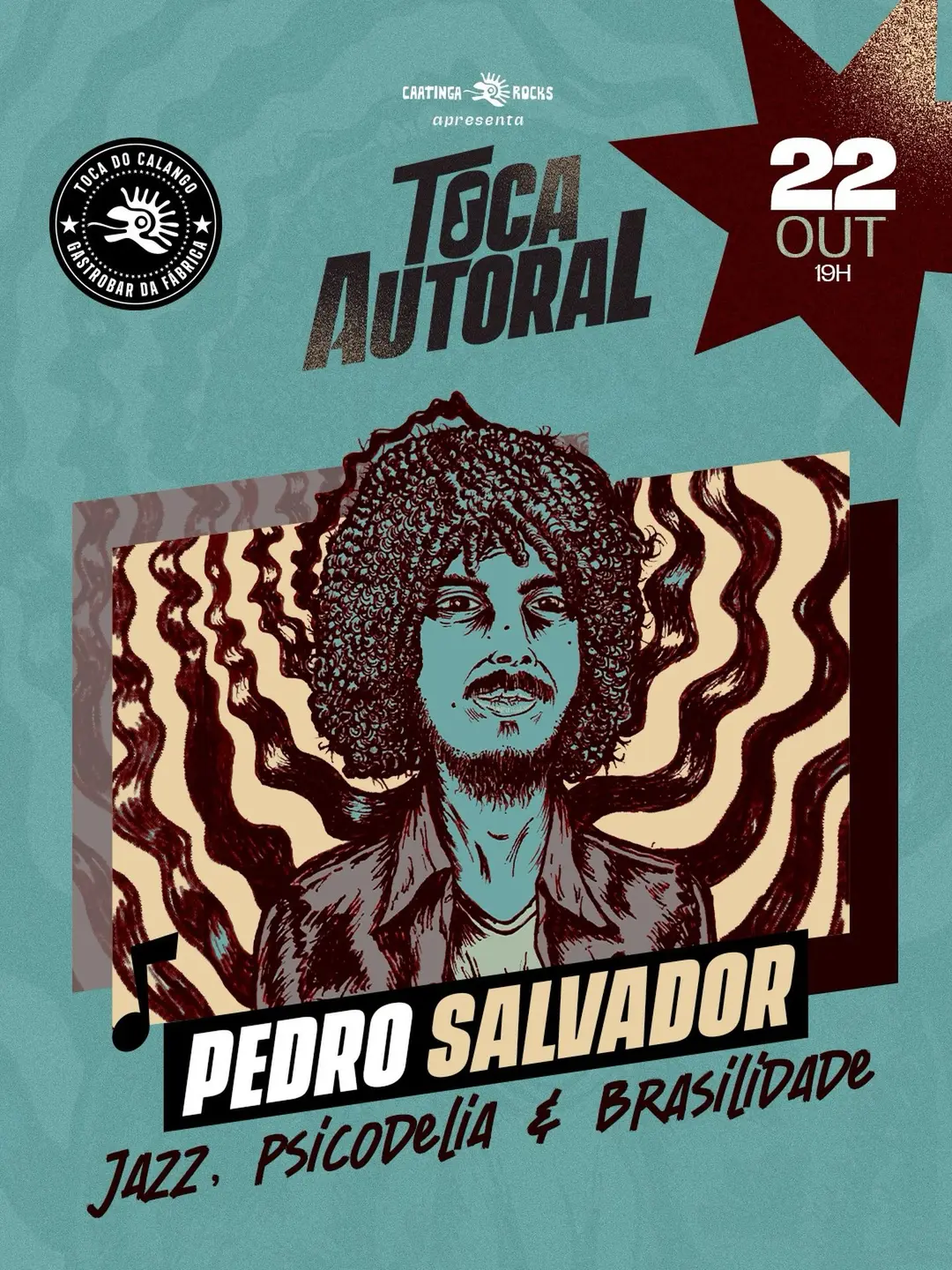 Flyer de Pedro Salvador, Adriano Diamarante e Nego Lukaz
