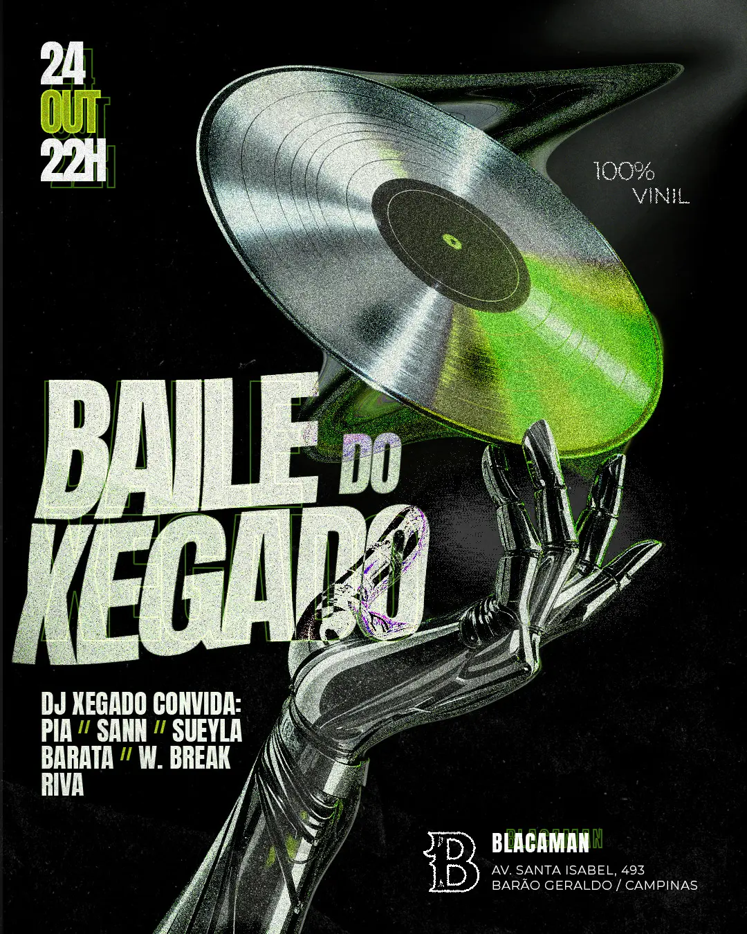 Flyer de Piá, Sann, Sueyla, Barata, W. Break e Riva