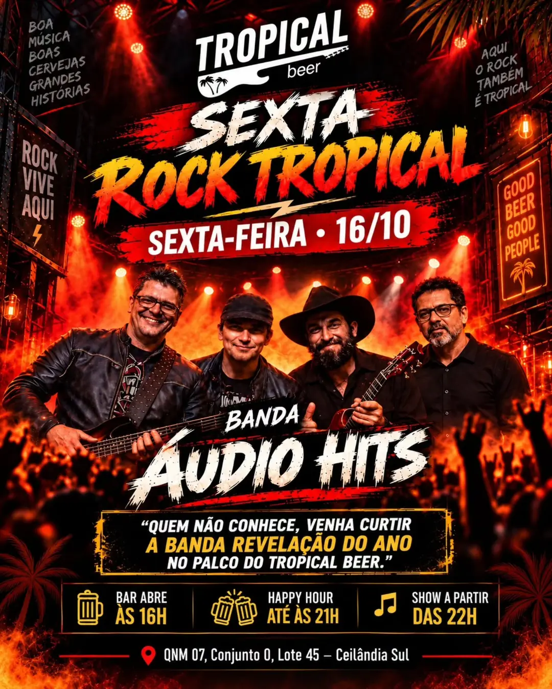 Flyer de Banda Áudio Hits
