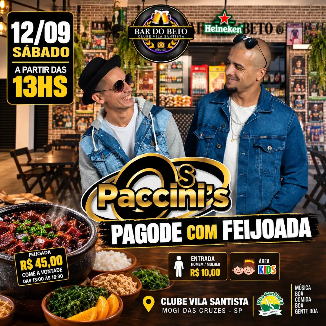 Flyer de Os Paccinis